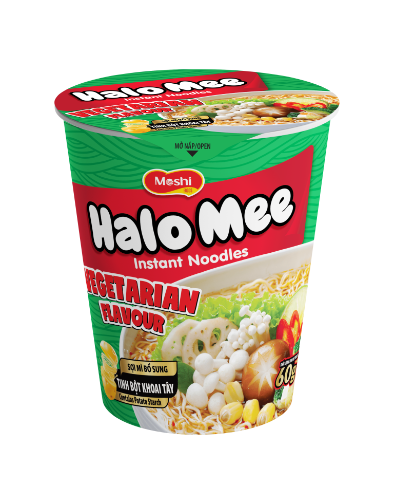 Mì ly Moshi chay rau nấm